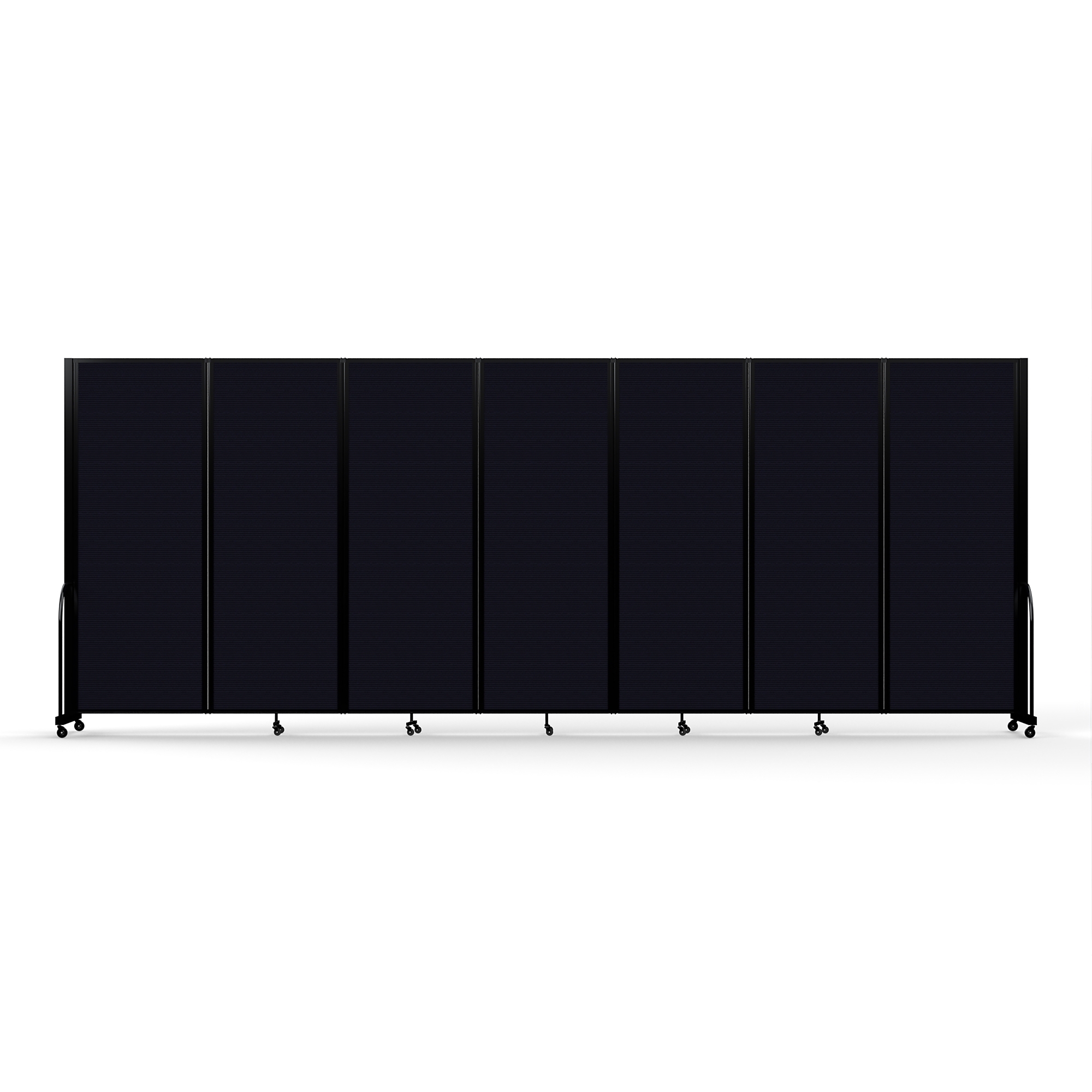 Screenflex Full Motion Divider — 7ft. 6in. x 19ft. 7in., Black Frame, Black, Model# FSH-767-B-DX